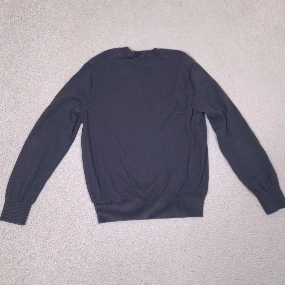 Banana Republic Mens Cotton Cashmere V-Neck Sweater Small Black‎ Pullover